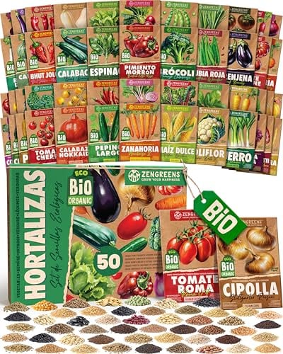 ZenGreens® - Bio Gemüsesamen im 50er Set - 50 Gemüse Samen für den einfachen Anbau im Garten, Balkon oder Hochbeet - Pflanzensamen - Saatgut
