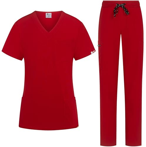 B-well Bella Divisa Sanitaria Donna Elastica | Uniforme Sanitaria Donna | Set con Casacca e Pantalone | Divise Sanitarie | con spandex