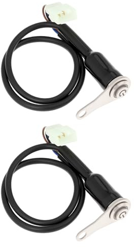 EMSea 2 Interruptores LED para Motocicleta Encendido Y Apagado 7 Mm Montaje en Manillar Botón Pulsador Momentáneo 12 V Luz Roja con Cable de 55 Cm