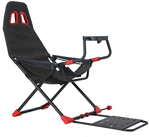 Simulatore di volante da corsa con supporto regolabile per volante e sedile ergonomico per gaming, design pieghevole per Xbox, PS4 e PC