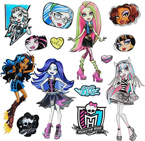 alles-meine.de GmbH 14 TLG. Set Fensterbilder - Monster High - Sticker Fenstersticker Aufkleber - selbstklebend + wiederverwendbar - Fensterbild/z.B. für Fenster und Spie..