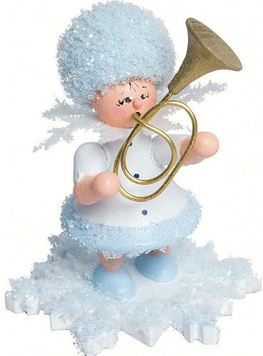 Drechslerei Kuhnert Schneeflöckchen mit Tenorhorn - 5 cm