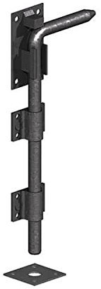 Gatemate 520450B P42 Premium Garage Door Bolt, Epoxy Black, 450 mm