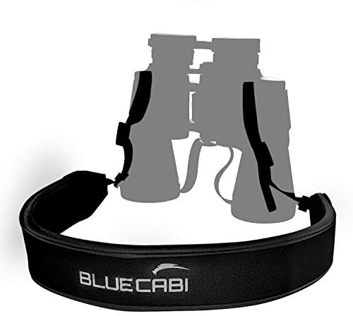 BlueCabi Neoprene Neck Shoulder Strap for Cameras and Binoculars,Comfortable Adjustable Fit for Men and Women with Anti Slip Material,Lightweight Design for Binocular Telescopes, Black, Large