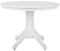Table de Salle à Manger Ronde avec Plateau Blanc en Bois d'Ingénierie et Pied Central en Bois Massif de Style Traditionnel