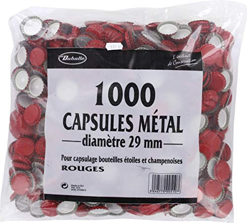 Duhallà Capsule Bouteille champenoise Rouge sans operule - Diamã¨Tre 29 mm - Vendu par 1000