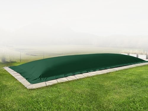 ANKO PLANEN Aufblasbare Poolplane rechteckig - Winter Abdeckung für den Pool - hochwertig & robust AirDeluxe (Poolinnenmaß: 6m x 3m, Grün)