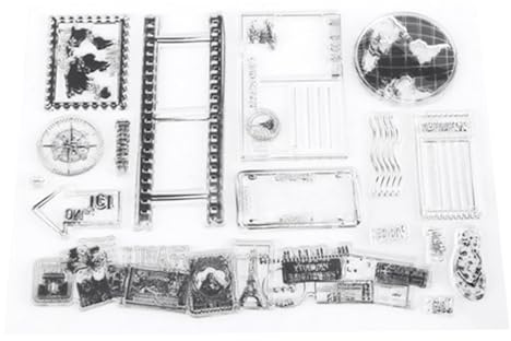 Transparente Clear Stamps Blätter für Journal Kartenherstellung | Klare Stempel für Dekoration, selbstklebend, vielseitig einsetzbar, ideal für Bastelprojekte