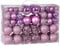 Deuba® Bolas de Navidad 100 Pzs. Set Rosa Mate Brillo Adorno Decoración Navideña Variada Colgante Árbol