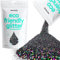 Hemway Eco Friendly Biodegradable Glitter - Black Holographic | 100g Chunky Plant-Based Metallic Flakes for Arts & Resin Crafts | Bio Supplies for Festival, Hair, Face, Body & Nail Art Decoration
