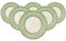 Villeroy & Boch French Garden Orange Frühstücksteller 6er Set, 21 cm, Dessertteller mit floralem Dekor, Premium Porzellan, Weiß/Bunt