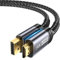 JSAUX 4K DisplayPort to HDMI Cable, 2M 4K@30Hz UHD High Speed 18Gbps DP to HDMI Cable Lead Gold-Plated Nylon Braided for Graphics Card(NVIDIA/AMD), Laptop(Lenovo/HP/Dell),Monitor,HDTV,Projector-Grey