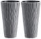 URBNLIVING Grand pot de fleurs sable fin pour intérieur et extérieur (gris pierre, 2)