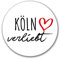 Huuraa Aufkleber Köln verliebt Geschenk Sticker 10cm Köln Geschenkidee