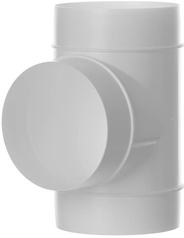100mm Pièce en T pour Tube Rond - Raccord de Gaine en Plastique