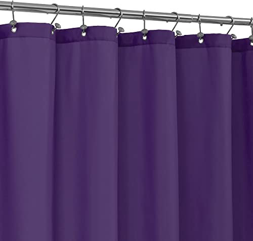 ALYVIA SPRING Royal Purple Stoff-Duschvorhang, wasserdicht, weicher und leichter Stoff-Duscheinsatz mit 3 Magneten, Hotelqualität und maschinenwaschbar, Standardgröße 183 x 183 cm, Violett
