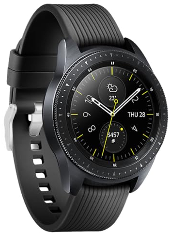 Armband Kompatibel Mit Samsung Galaxy Watch 3/4/Active/Classic, 20mm Weiche Silikon Ersatz Uhrenarmbänder (Schwarz)