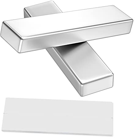 MIN CI 2 Stück Magnete Stark Groß, 40x10x5mm Neodym Magnete Extra Stark Flach Starke Magnete Selbstklebend Stark Magneten für Magnettafel Küchenschrank Rechteckige Kühlschrank Magnet
