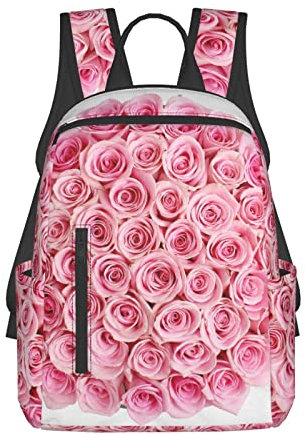 OTRAHCSD Zaino, carino rosa pastello rose Lightweigh zaino per uomo donna, zainetti casual per escursionismo, campeggio, viaggi, all'aperto, Come mostrato, Taglia unica