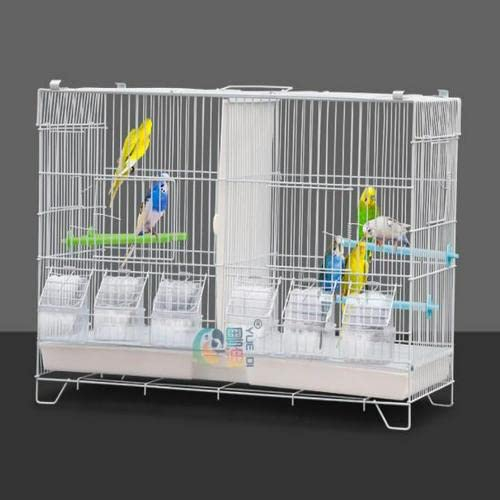 Voliere für den Innen- und Außenbereich, Metall, für Wellensittiche, Papageien, Finken, Kanarienvögel, mit Trennnetz, Schublade, Käfig für Papageien, mittel und klein, 60 x 26 x 39,5 cm