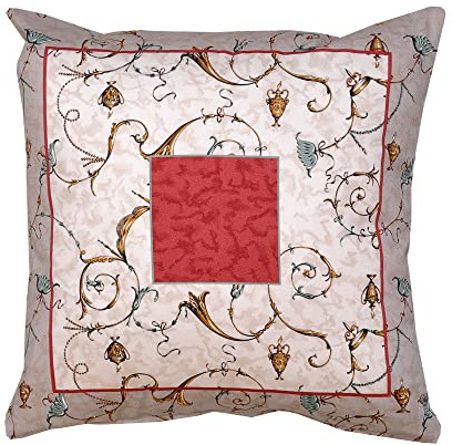 Bassetti OPLONTIS Kissenhülle zu Tischwäsche aus 100% Baumwolle, Panama-Gewebe in der Farbe Rot R1, Maße: 40x40 cm - 9322745