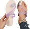 ticticlily Sandales Femmes Plates Sandales Été Bout Ouvert Metallic Boucle Plage Vacances Loisir Nu-Pieds Chaussures C Violet 41 EU