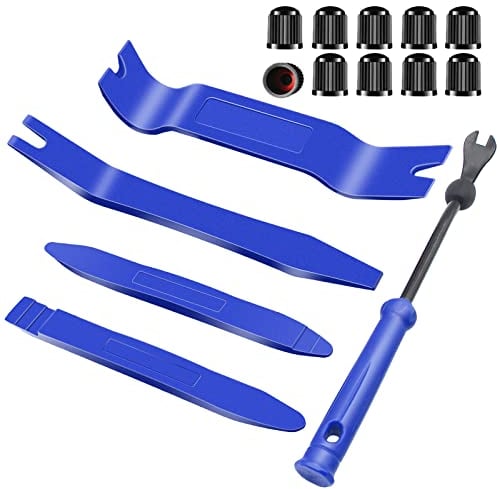 Wetado Auto Trim Removal Tool Kit, 15 Pcs Car Panel Door Window Tools Kit,Auto Clip Fastener Remover Pry Tool Set Blue