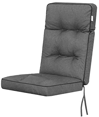 shivler Gartenstuhlauflage Gartenstuhl Auflage ÖKOLEINEN Stuhlkissen Stuhl Sitzauflage Kissen für Gatrenstuhle Sessel Sitzkissen (1 Stck., Graphit)