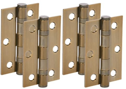 HANDLEZONE® Door Hinges 2 Pairs 76mm / 3 inch Ball Bearing, with Screws - Antique Bronze
