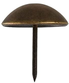 nails Sofa Tacks, Upholstery furniture, Vintage Iron Stud DoorTack Hardware Jewelry Pure copper bubble nail sofa antique thumbtacks big round nail black drum nail wooden box (Color ( Color : Gold 9mm