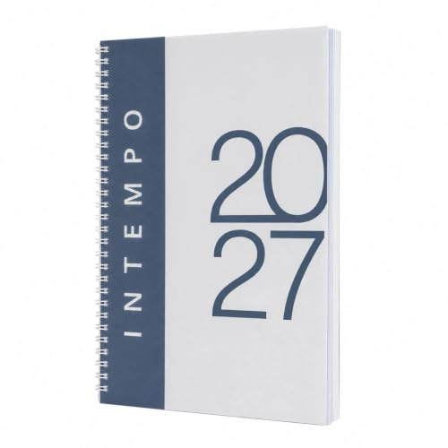Tageskalender 2026 Spiralbindung aus PPL Polypropylen 21 x 30 cm + Stift und Lesezeichen