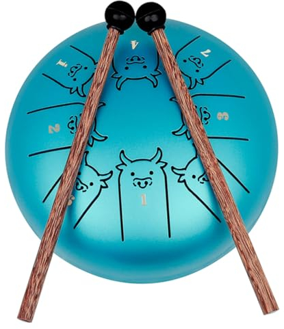 VICASKY 1 Satz Wangyou-trommel Kleine Instrumente C-taste Handpan-trommel Zungentrommel Mit 8 Tönen Meditation Zungentrommel Notenblatt Für Einzigartig Stahl- -legierung