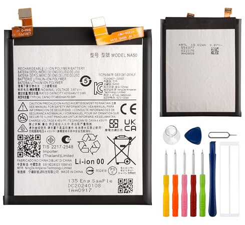 E-yiiviil Batteria di ricambio NA50 compatibile con Moto Edge 30 Pro XT2201 SB18D28323 con strumenti