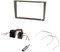 Audioproject A386.2-10 Kit de façade d'autoradio 2 DIN compatible avec Opel Agila Astra Corsa C Combo Omega Vectra Meriva Vivaro Zafira Suzuki Adaptateur d'antenne de déverrouillage Gris foncé