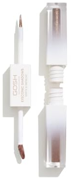 GOSH Eyeconic Eyeshadow 2-in-1 Lidschatten Braun mit matter und metallischer Farbseite I Wisch- & wasserfest, hält bis zu 12h I Hochpigmentierter Lidschattenstift vegan & parfümfrei I 003 Savage