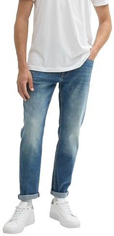 Tom Tailor Denim Herren Tapered Slim Fit Jeans,10127 - Tinted Blue Denim, 36/34