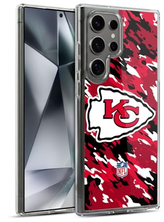 Head Case Designs Offizielle NFL Camou Kansas City Chiefs Logo Gelhülle [Militärischer Schutzgrad] Kompatibel Mit Samsung Galaxy S24 Ultra 5G Und Kompatibel Mit MagSafe