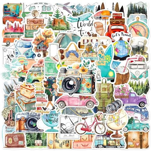 Ästhetik Aufkleber 50 Stück Set, Aesthetic Stickers Set für Koffer Laptop Gitarre Skateboard Mug Scrapbook Journal Phone Case, Wasserdichtes Vinyl aesthetic stickers