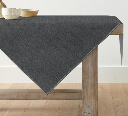 Artoid Mode Grau Tischwäsche, Saisonnal Tischdecke Abwaschbar Küche Tisch Dekoration Drinnen Urlaub Party Dekor 100x100 cm