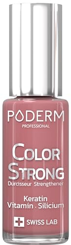 Vernis Durcisseur Ongles BIOTINE SILICIUM KERATINE - Fortifie & Répare les ongles abimés, fragilisés, cassants par semi permanent, vieillissement - Couleur Bois de rose - Mains & Pieds - Swiss Made