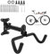 AKOLAFE Support Velo Mural Charge Lourde 30Kg Support Mural Velo 28x11x15cm Porte Velo Mural Support de Vélo Accroche Velo Mural Garage Rangement Velo Avec Pliable et Rembourré pour Vtt, Vélo de Route