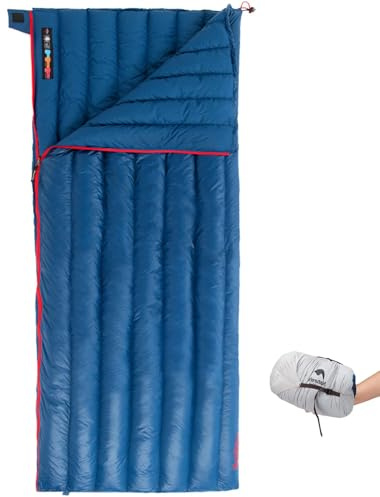 Naturehike Daunenschlafsack, 800 Füllkraft, leicht, kompakt, für Rucksackreisen, Camping, Wandern, Reisen, mit Kompressionssack