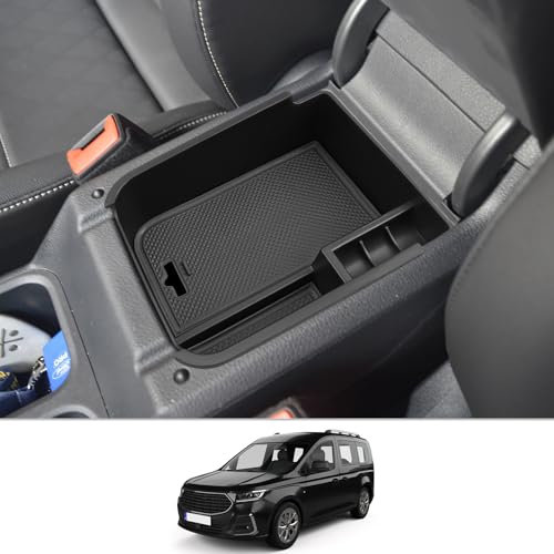 CDEFG Kompatibel mit VW Caddy 5 V/Ford Tourneo Connect 2020-2024 Mittelkonsole Handschuhfach Armlehne Multifunktionaler Aufbewahrungsbox Auto Center Console Organizer Tray Caddy SB Zubehör