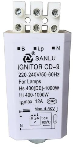 KAYPBWQMG Déclencheurs électroniques d'allumage CD-9 for lumières de scène HS 400(DE)-1000W HQI HPS/MH 220-240V/50-60Hz à Trois Fils 1 pièce