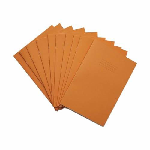 Rhino A4 Exercise Books, 76 Page / 5mm Squared Paper Notebook, 50 Pack, Office & School Stationery Supplies, Orange