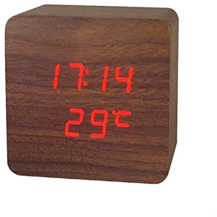 TAIBOSL Wecker Kreative Temperaturanzeige Sounds Control Elektronischer LED-Wecker Tischuhr