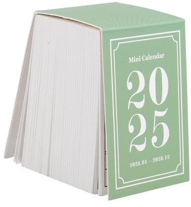 JEWEDECO Mini Tischkalender Vintage Stil Abreißkalender Kreativ Stehender Kalender Für Home Office Schreibtisch Dekoration Aus Papier