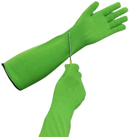 CSGHMM Long Sleeve Gardening Gloves - Cut Resistant Arm Protection, Thorn Proof & Durable Wire Guard Gloves, Extended Arm Garden Gloves for Planting, Pruning, Outdoor Work