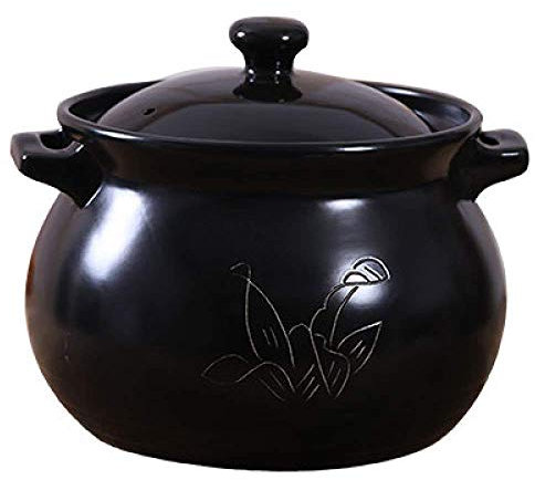 Ceramic Saucepan Stew Pot with Lid - Household High Temperature Resistant Stoneware Cookware Cooking Soup Pot Frying Pan Clay Pot, 6L (6l) (6l)
