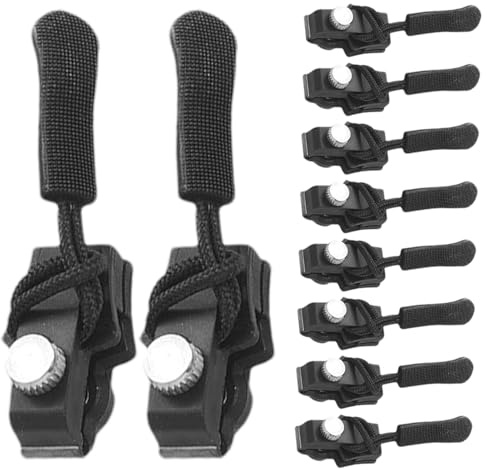Zipper -Schieberegler Ersatz - 10pcs Instant Fix Reißverschluss Reparaturkit | Ersatz Zip Slider, Reißverschluss Fix Reparaturset für Jacken Rucksäcke Gepäck Schlafsäcke Zelte Schichten Hosen Stiefel
